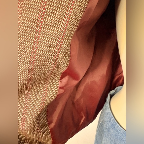 Harve Benard Brown Cropped Blazer with Snakeskin Print - Picture 10 of 12